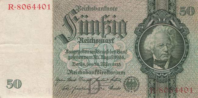 50 Mark 1933 ro.175a D/R